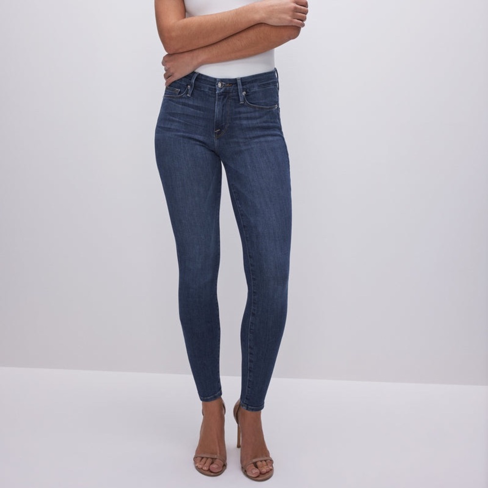 Good American Good Legs Dark Wash Skinny Jeans Size 26